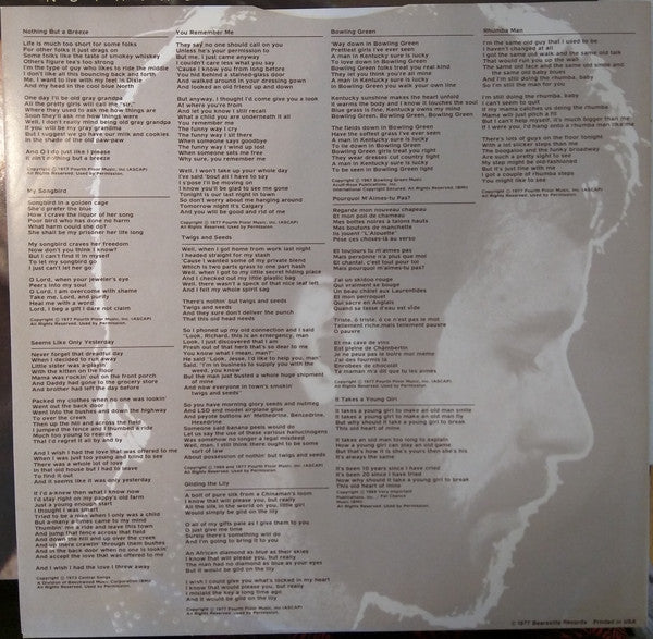 Jesse Winchester - Nothing But A Breeze (LP, Album, Win) (Near Mint (NM or M-)) - Image 4