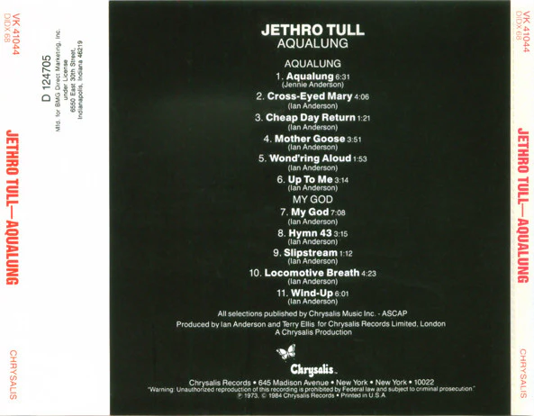 Jethro Tull - Aqualung (CD, Album, Club, RE, Den) (Near Mint (NM or M-)) - Image 2
