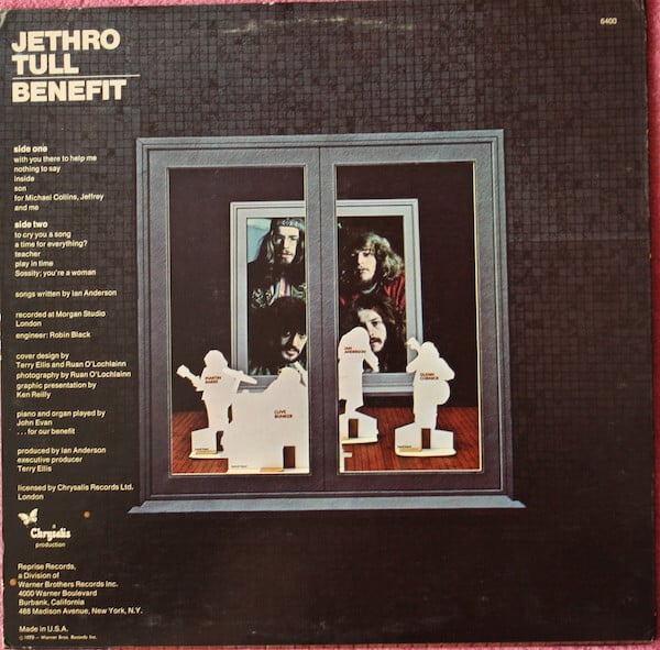 Jethro Tull - Benefit (LP, Album, Pit) (Very Good (VG)) - Image 2