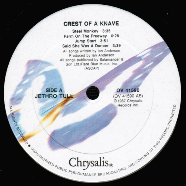 Jethro Tull - Crest Of A Knave (LP, Album, Car) (Very Good Plus (VG+)) - Image 3