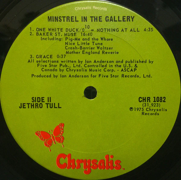 Jethro Tull - Minstrel In The Gallery (LP, Album, Pit) (Very Good Plus (VG+)) - Image 4