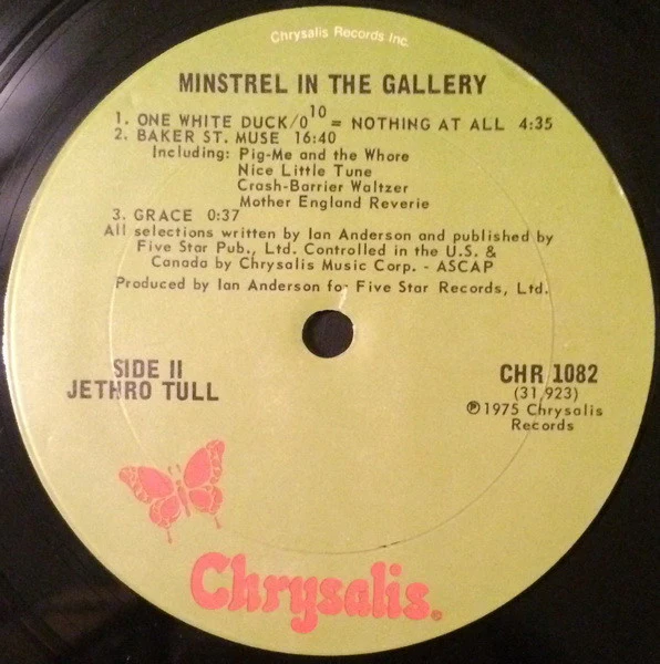 Jethro Tull - Minstrel In The Gallery (LP, Album, Ter) (Very Good Plus (VG+)) - Image 4