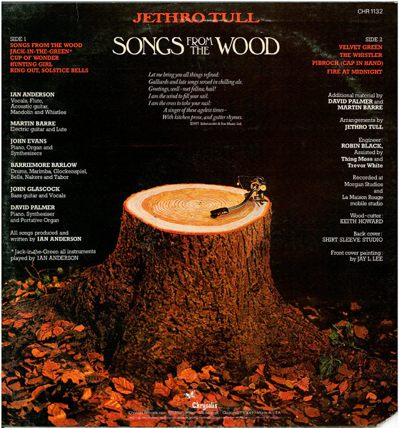 Jethro Tull - Songs From The Wood (LP, Album, Pit) (Very Good Plus (VG+)) - Image 2
