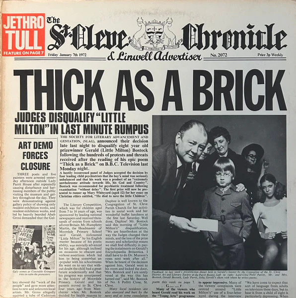 Jethro Tull - Thick As A Brick (LP, Album, Gre) (Very Good Plus (VG+))