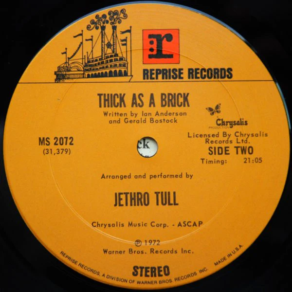 Jethro Tull - Thick As A Brick (LP, Album, Pit) (Very Good (VG)) - Image 5