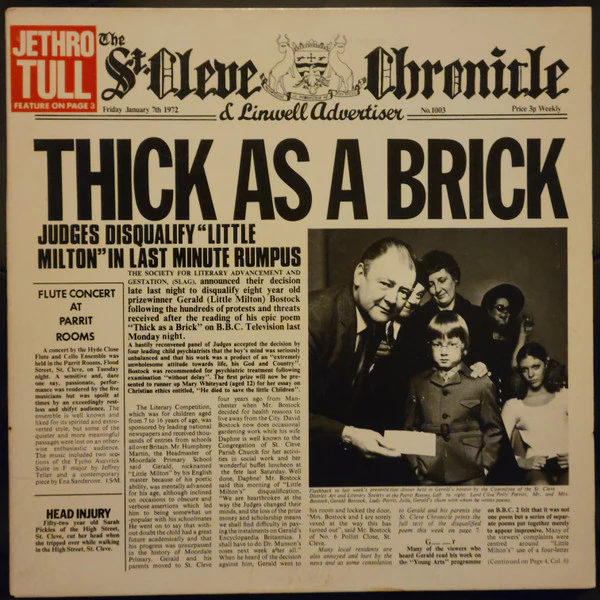 Jethro Tull - Thick As A Brick (LP, Album, RE, Gat) (Very Good Plus (VG+))