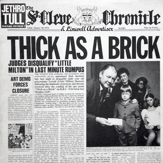 Jethro Tull - Thick As A Brick (LP, Album, RE) (Very Good Plus (VG+))