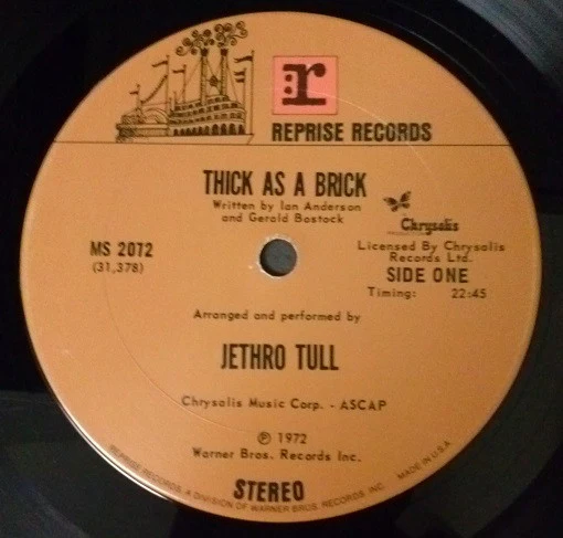 Jethro Tull - Thick As A Brick (LP, Album, San) (Very Good Plus (VG+)) - Image 4