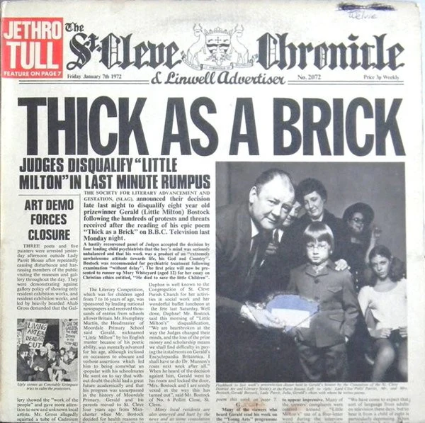 Jethro Tull - Thick As A Brick (LP, Album, Ter) (Very Good (VG))