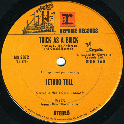 Jethro Tull - Thick As A Brick (LP, Album, Ter) (Very Good (VG)) - Image 4
