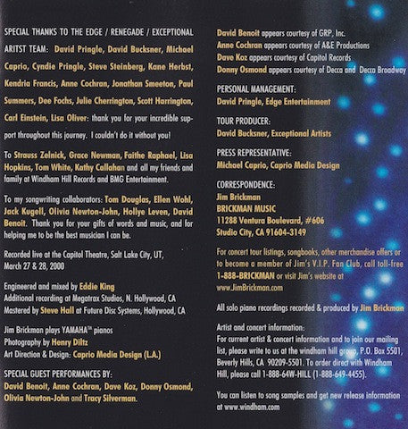 Jim Brickman - My Romance - An Evening With Jim Brickman (CD, Album, Ltd) (Very Good Plus (VG+)) - Image 5