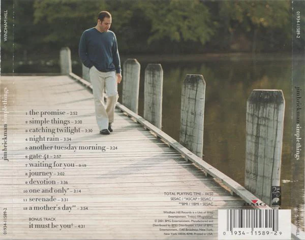 Jim Brickman - Simple Things (CD, Album) (Near Mint (NM or M-)) - Image 2