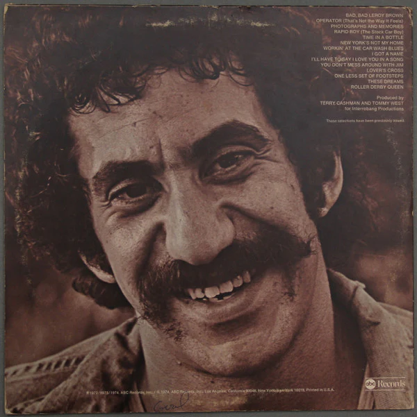 Jim Croce - Photographs & Memories (His Greatest Hits) (LP, Comp, Ter) (Very Good Plus (VG+)) - Image 2