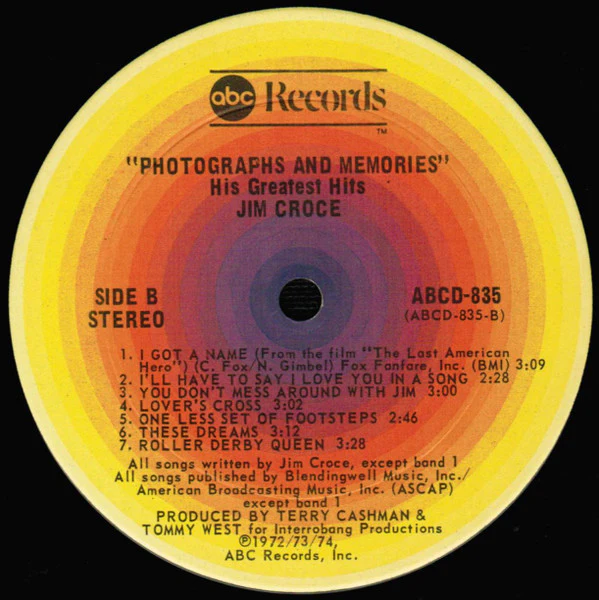 Jim Croce - Photographs & Memories (His Greatest Hits) (LP, Comp, Ter) (Very Good Plus (VG+)) - Image 4