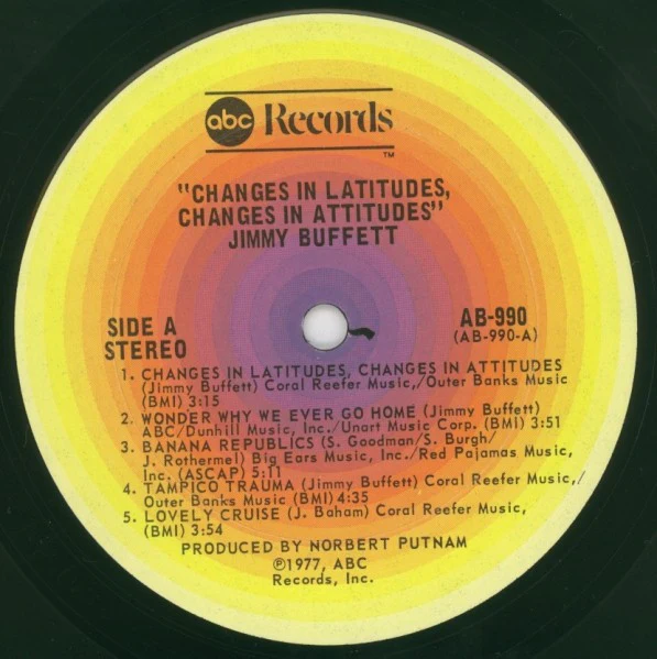 Jimmy Buffett - Changes In Latitudes Changes In Attitudes (LP, Album, Ter) (Near Mint (NM or M-)) - Image 4