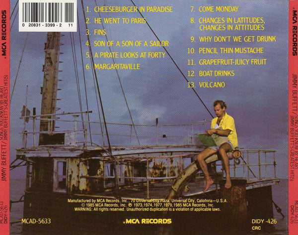 Jimmy Buffett - Songs You Know By Heart (Jimmy Buffett's Greatest Hit(s)) (CD, Comp, Club, RE, RP) (Near Mint (NM or M-)) - Image 2