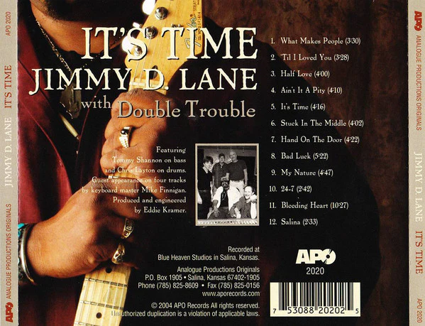 Jimmy D. Lane With Double Trouble - It's Time (CD, Album) (Near Mint (NM or M-)) - Image 3
