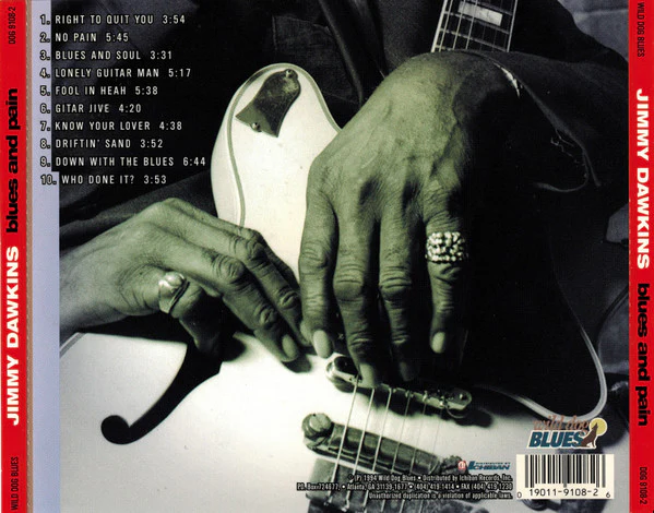Jimmy Dawkins - Blues And Pain (CD) (Near Mint (NM or M-)) - Image 2