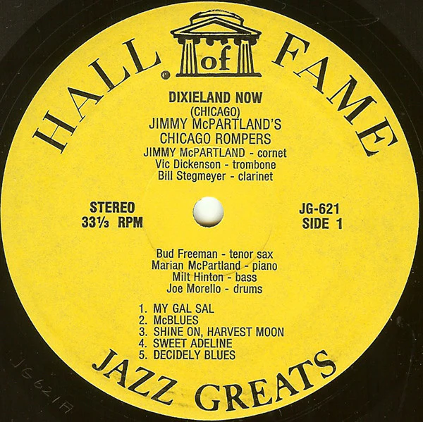 Jimmy McPartland's Chicago Rompers, Paul Barbarin's New Orleans Stompers - Dixieland Now & Then (LP, Comp) (Very Good Plus (VG+)) - Image 3