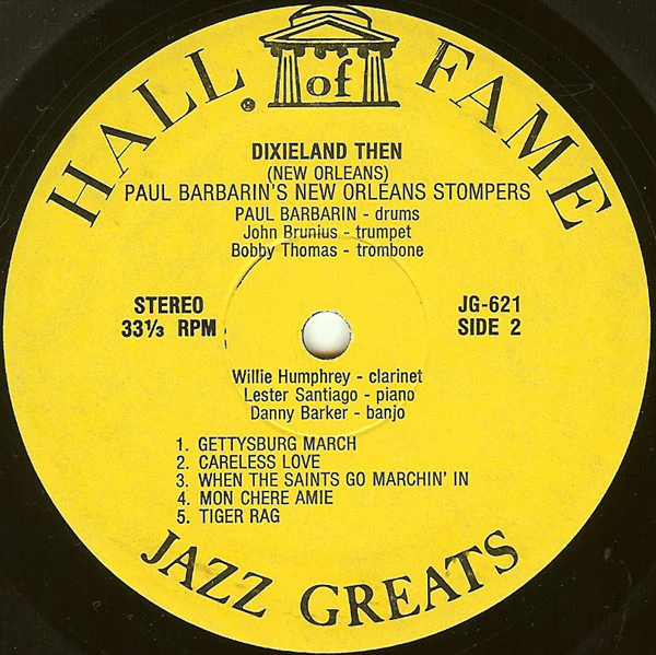 Jimmy McPartland's Chicago Rompers, Paul Barbarin's New Orleans Stompers - Dixieland Now & Then (LP, Comp) (Very Good Plus (VG+)) - Image 4