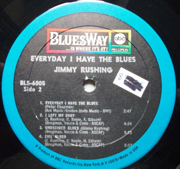 Jimmy Rushing With Oliver Nelson And His Orchestra - Every Day I Have The Blues (LP, Album) (Very Good (VG)) - Image 5