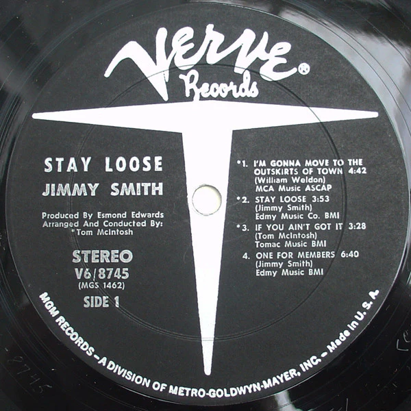 Jimmy Smith - Stay Loose (LP, Album) (Very Good Plus (VG+)) - Image 3