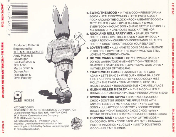 Jive Bunny And The Mastermixers - The Album (CD, Album) (Very Good Plus (VG+)) - Image 2