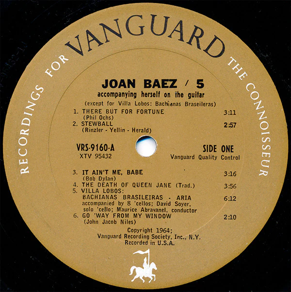 Joan Baez - 5 (LP, Album, Mono) (Very Good (VG)) - Image 3