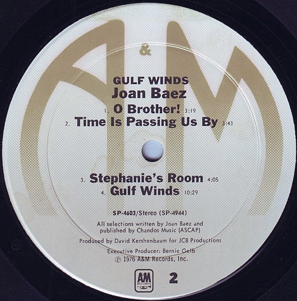 Joan Baez - Gulf Winds (LP, Album, Mon) (Very Good Plus (VG+)) - Image 4