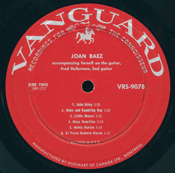 Joan Baez - Joan Baez (LP, Album, Mono) (Good Plus (G+)) - Image 4