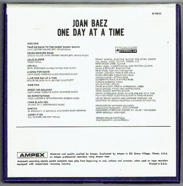 Joan Baez - One Day At A Time (Reel, 4tr Stereo, Album) (Very Good (VG)) - Image 2