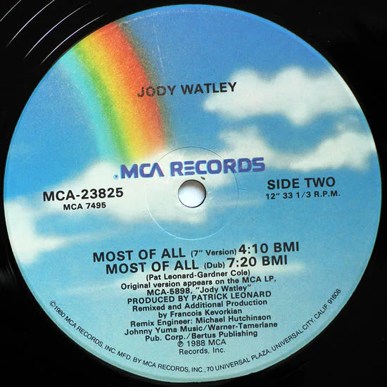 Jody Watley - Most Of All (Remix) (12") (Very Good Plus (VG+)) - Image 4