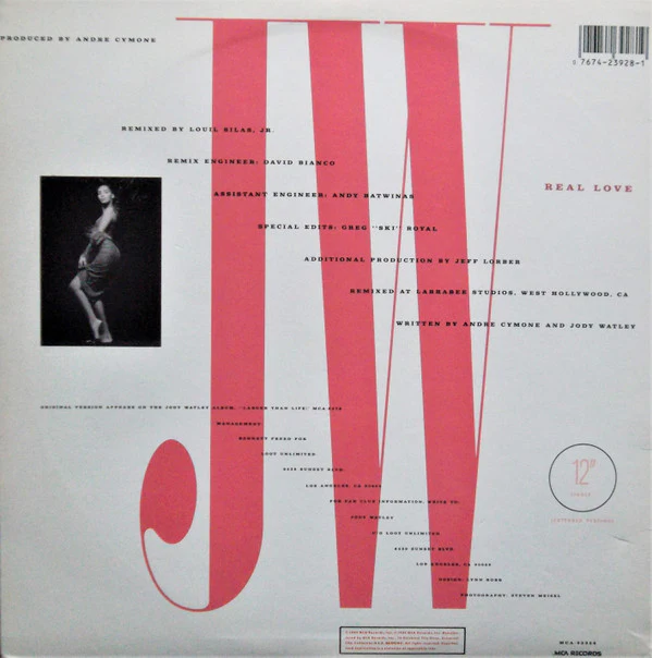 Jody Watley - Real Love (12", Single) (Very Good Plus (VG+)) - Image 2