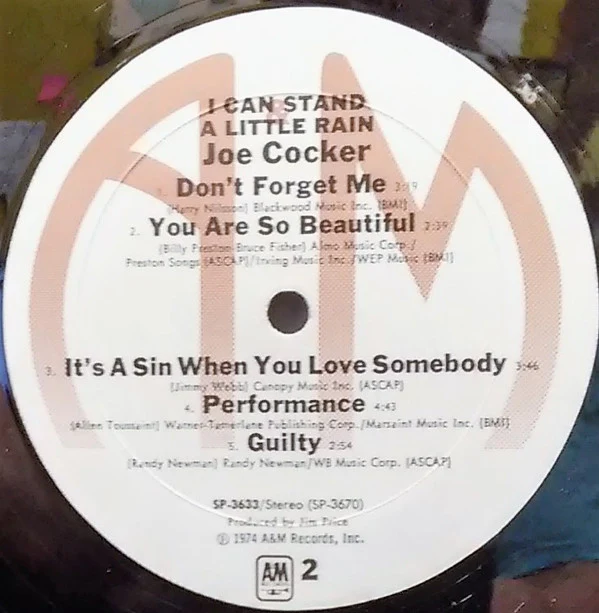 Joe Cocker - I Can Stand A Little Rain (LP, Album, Mon) (Very Good Plus (VG+)) - Image 4