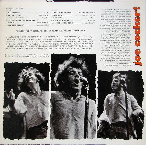 Joe Cocker - Joe Cocker! (LP, Album, Mon) (Very Good Plus (VG+)) - Image 2