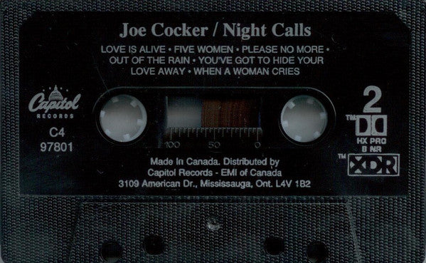 Joe Cocker - Night Calls (Cass, Album, Dol) (Near Mint (NM or M-)) - Image 4