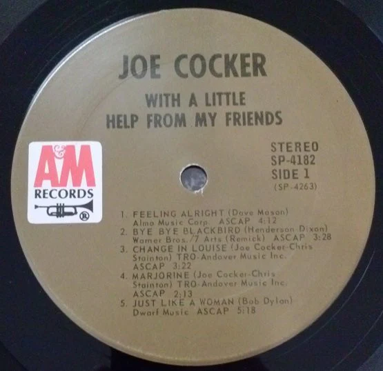Joe Cocker - With A Little Help From My Friends (LP, Album, San) (Very Good Plus (VG+)) - Image 3