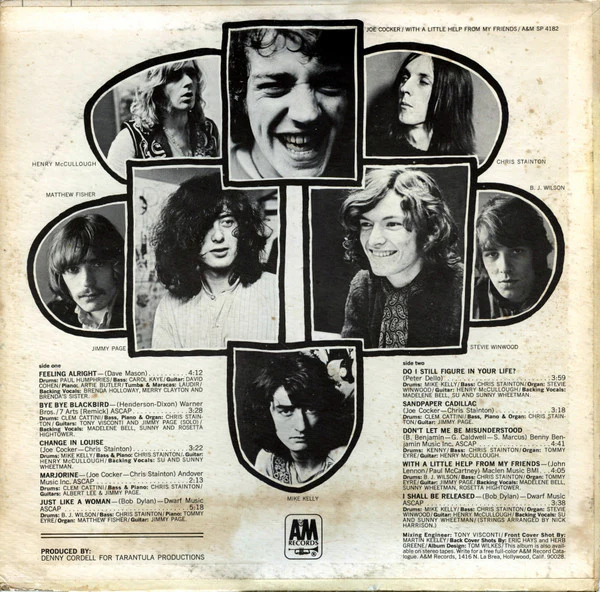 Joe Cocker - With A Little Help From My Friends (LP, Album, Ter) (Very Good Plus (VG+)) - Image 2