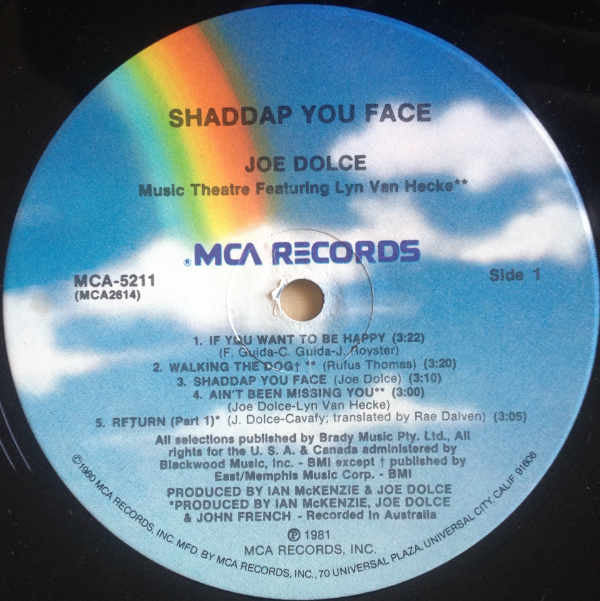 Joe Dolce - Shaddap You Face (LP, Album, Pin) (Very Good (VG)) - Image 3