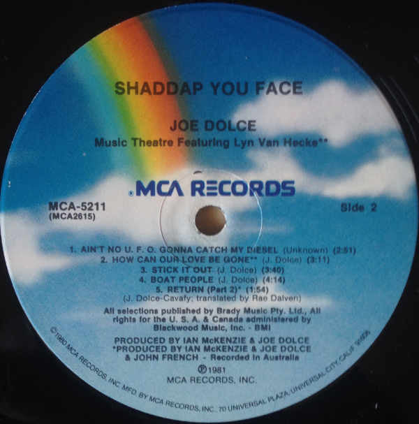 Joe Dolce - Shaddap You Face (LP, Album, Pin) (Very Good (VG)) - Image 4