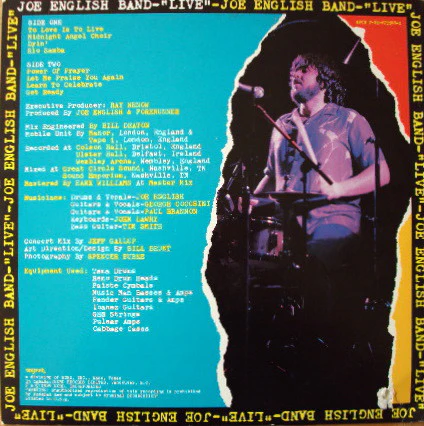 The Joe English Band - Live (LP) (Very Good Plus (VG+)) - Image 2