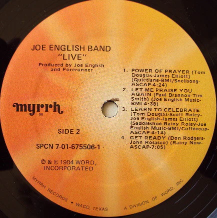 The Joe English Band - Live (LP) (Very Good Plus (VG+)) - Image 4