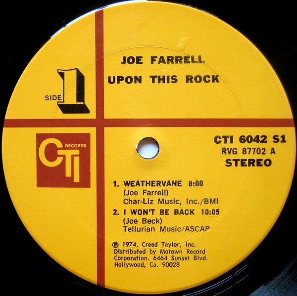 Joe Farrell - Upon This Rock (LP, Album) (Very Good (VG)) - Image 5