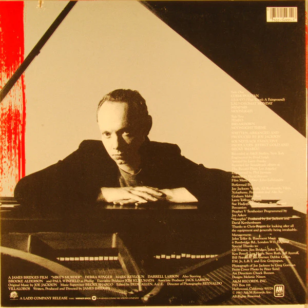 Joe Jackson - Mike's Murder (The Motion Picture Soundtrack) (LP, Album, R -) (Very Good Plus (VG+)) - Image 2