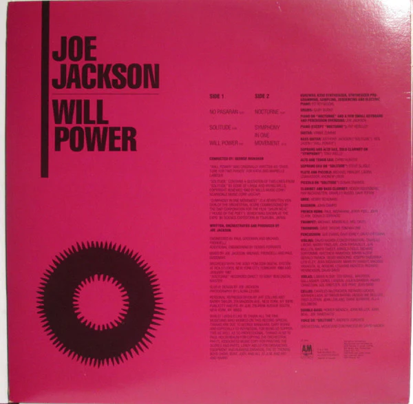 Joe Jackson - Will Power (LP, Album) (Very Good (VG)) - Image 5