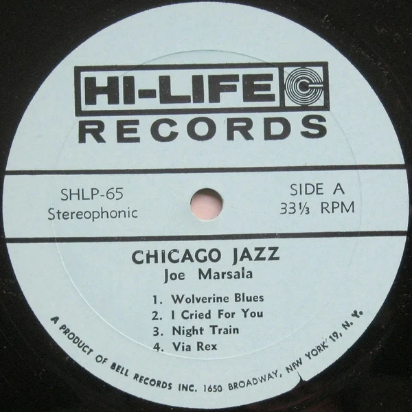 Joe Marsala - Chicago Jazz (LP, Album) (Very Good (VG)) - Image 3