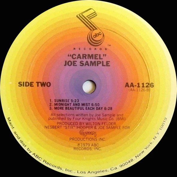 Joe Sample - Carmel (LP, Album, San) (Very Good (VG)) - Image 4