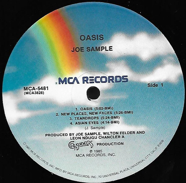 Joe Sample - Oasis (LP, Album, Pin) (Very Good Plus (VG+)) - Image 2