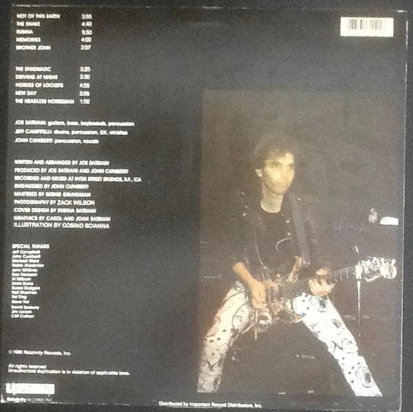Joe Satriani - Not Of This Earth (LP, Album) (Very Good Plus (VG+)) - Image 2