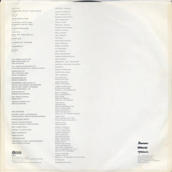 Joe Satriani - Surfing With The Alien (LP, Album, EMW) (Very Good (VG)) - Image 5